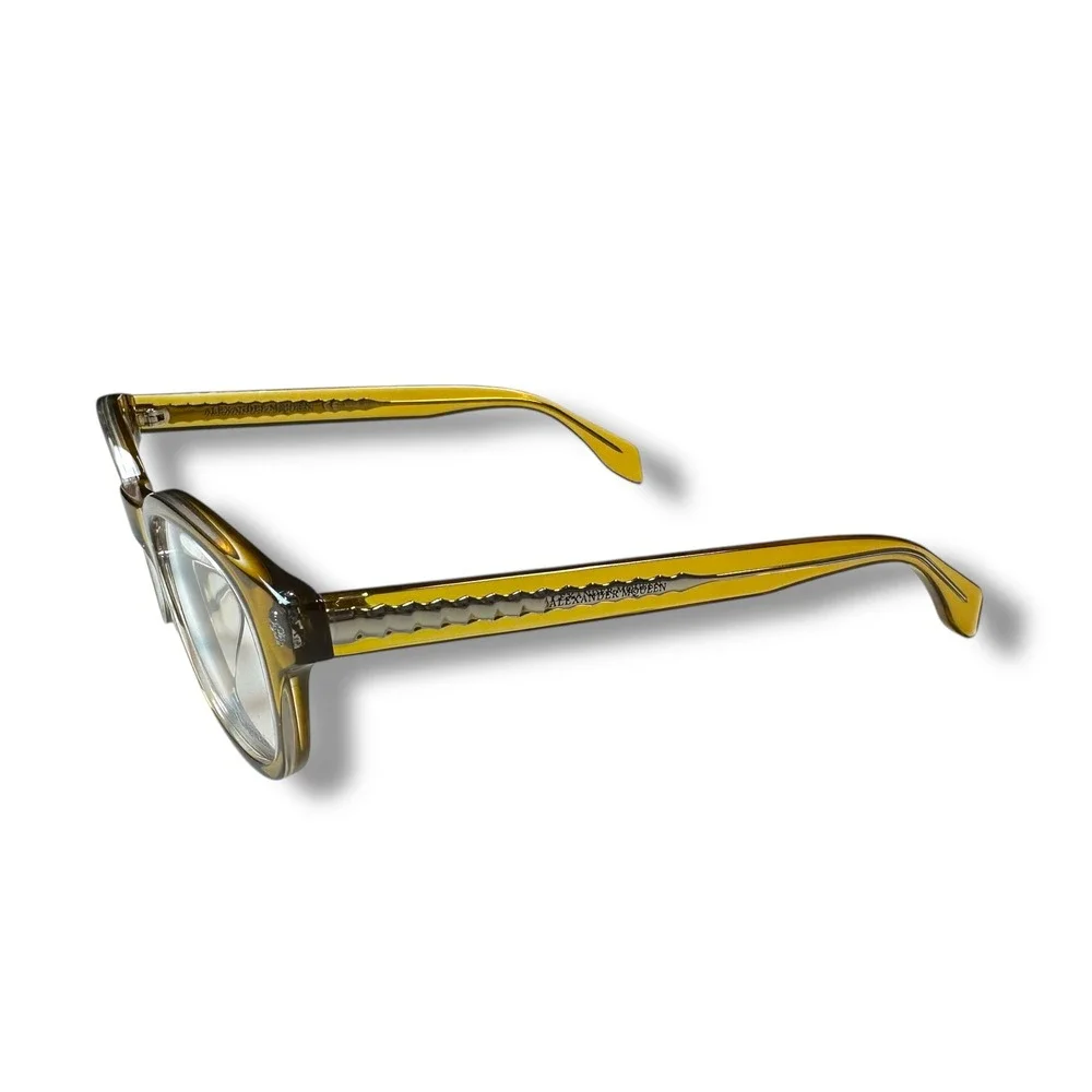 Alexander McQueen Authentic Tortoise Eyeglasses Frames AMO0270A 47-21-145 Unisex
